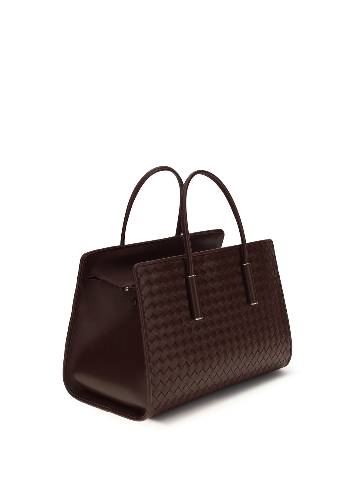 Bottega Veneta Barbara Tote Bag - Deep Mahogan-Brass V