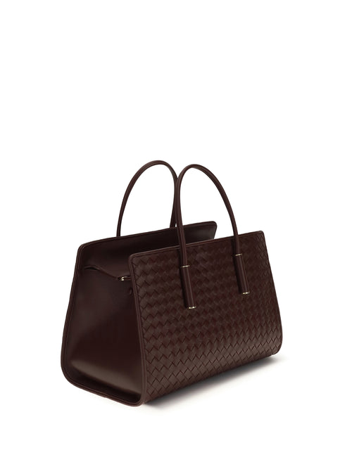 Bottega Veneta Barbara Tote Bag - Deep Mahogan-Brass V