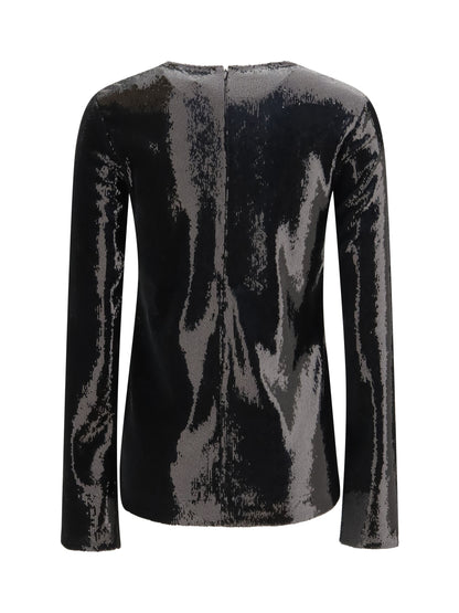Toteme Long-sleeved sequin Top - Black