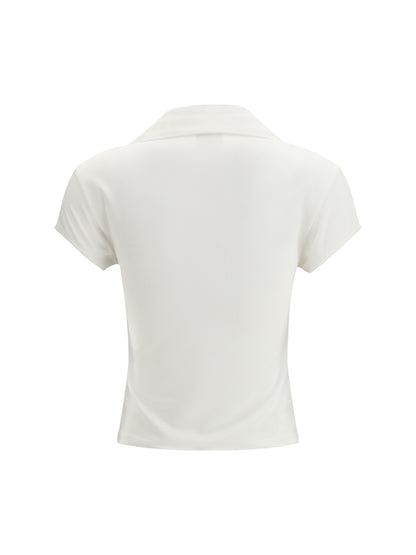 Courrèges Cotton logo Polo - Heritage White/Heritage W