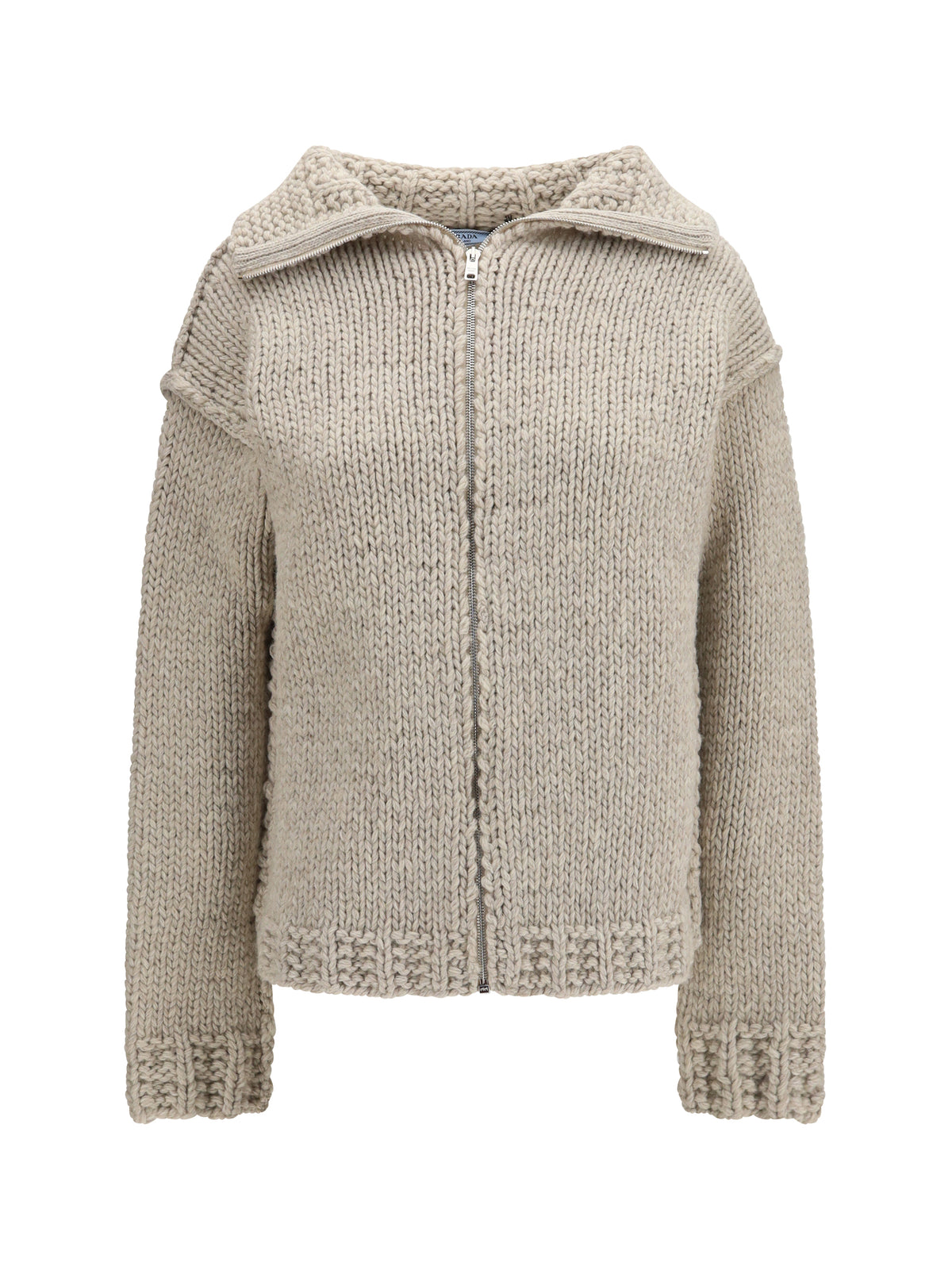 Prada Wool zip Cardigan - Ivory