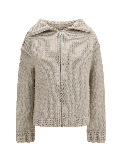 Prada Wool zip Cardigan - Ivory