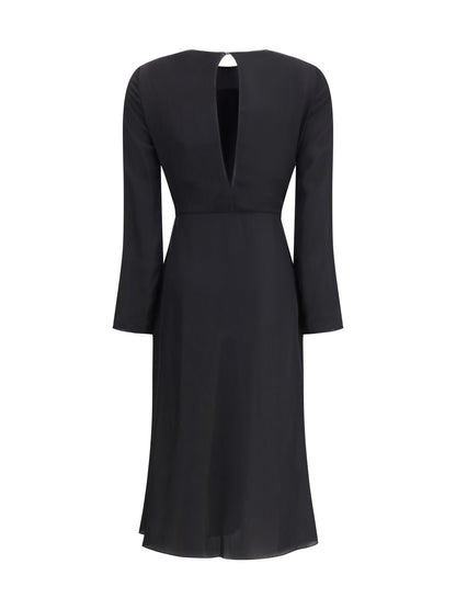 AlaïA Draped Viscose Dress - Noir Alaia