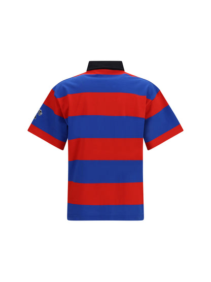 Palm Angels Palm sport stripes short-sleeve Polo - Red Black