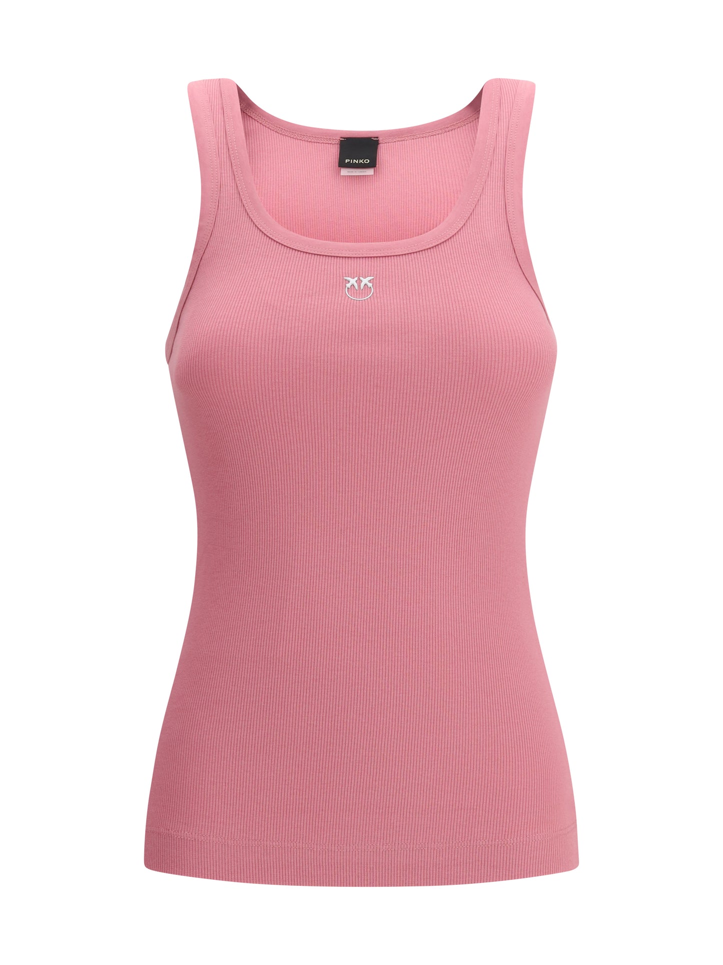 PINKO Ribbed tank Top with Love Birds logo