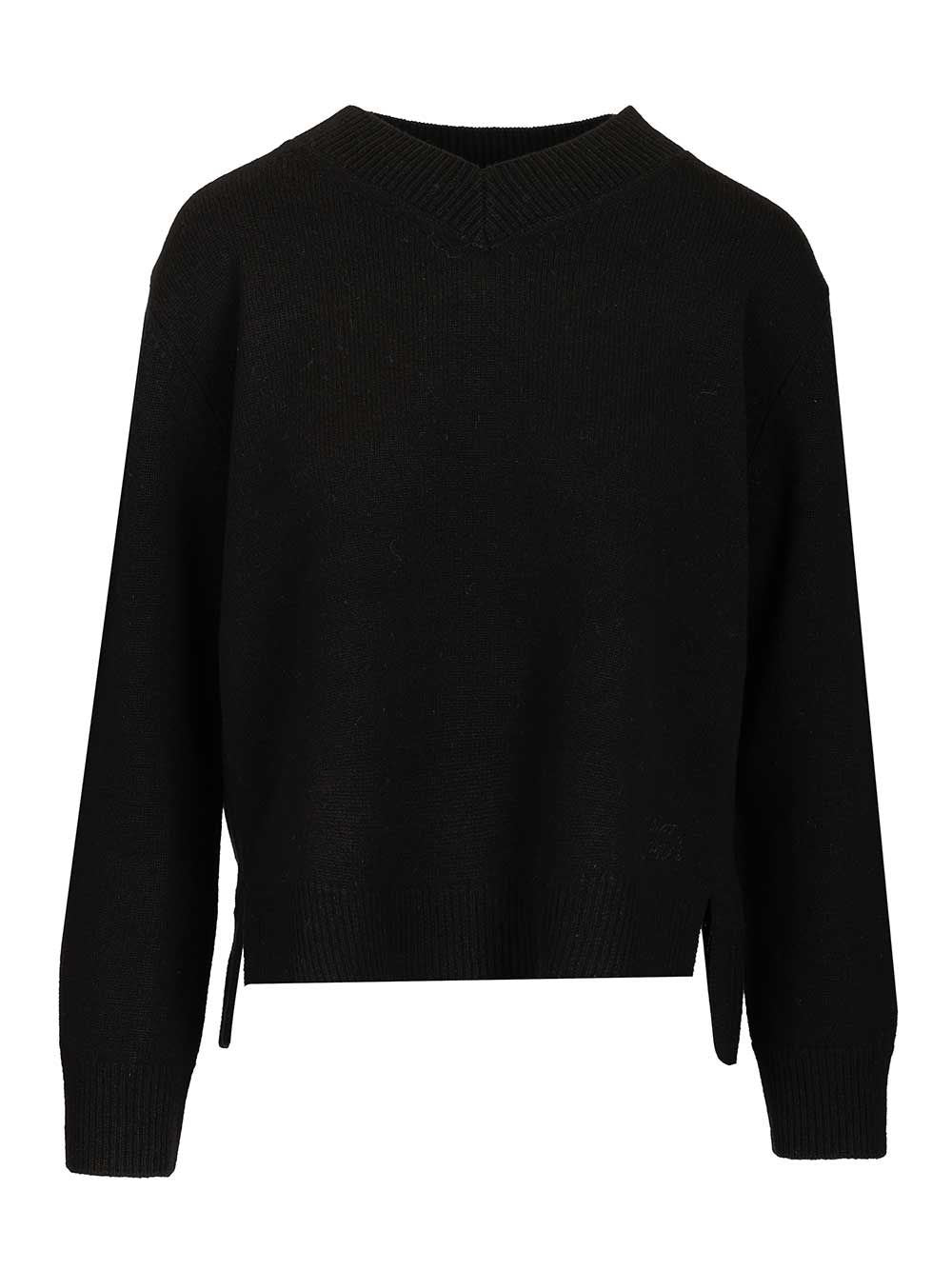 Maison Kitsuné Merino Wool Sweater - Black
