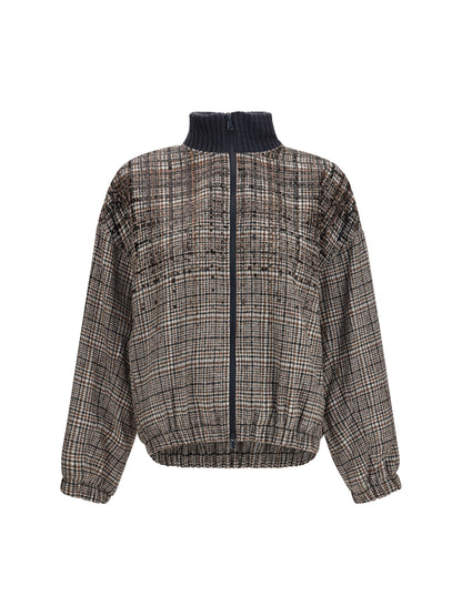 Brunello Cucinelli Padded Jacket with sequin details - Beige Tobacco