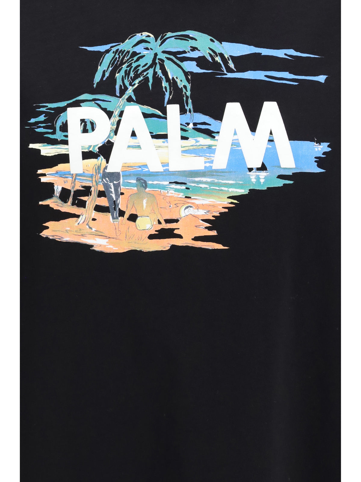 Palm Angels Palm Island T-shirt - Black-Multicolor