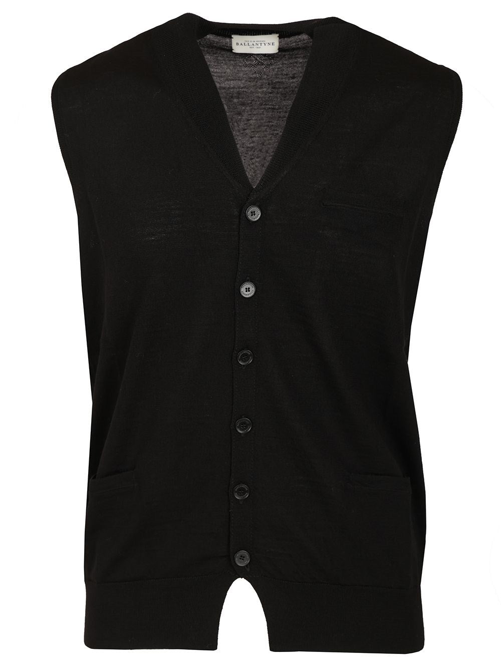Ballantyne V-Neck Vest - Black