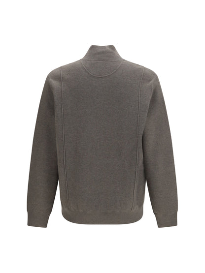 Brunello Cucinelli Double cashmere Cardigan with zip and logo - 9758+072