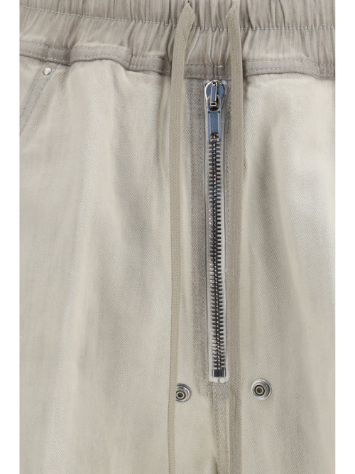 Rick Owens Wide Bela Pants in denim - Milk Wash
