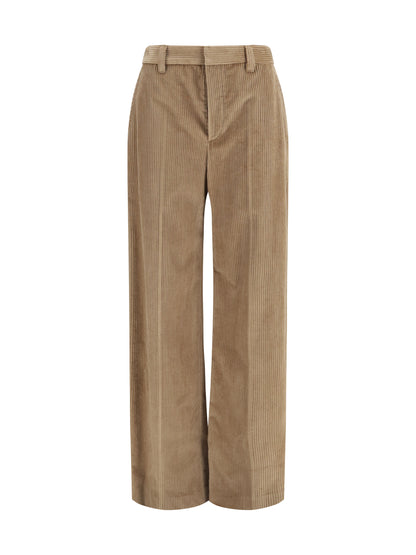 Brunello Cucinelli Cotton velvet Pants - Cappuccino