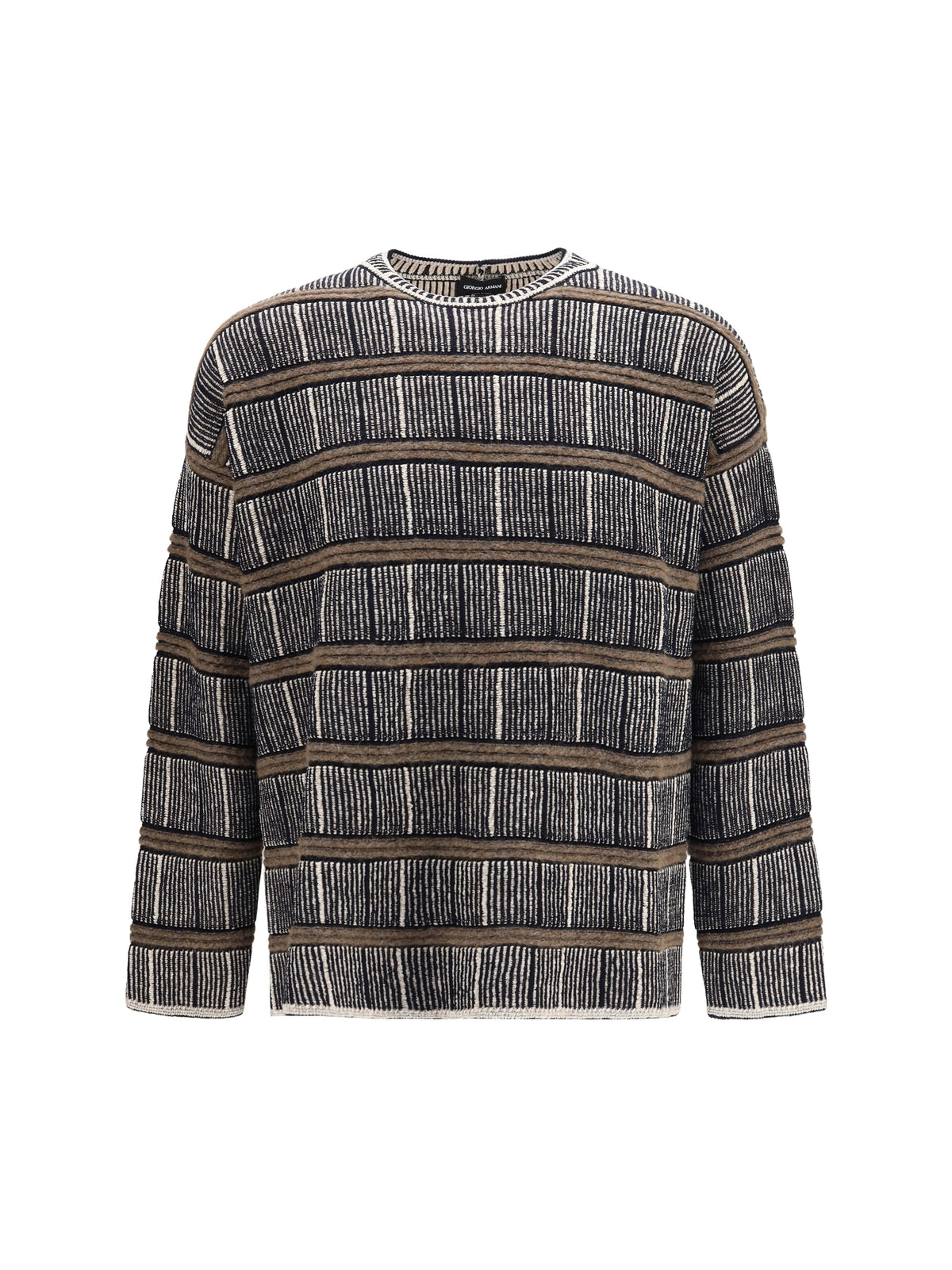Giorgio Armani Oversized ribbed Sweater in silk and virgin wool blend - Fant.Navy