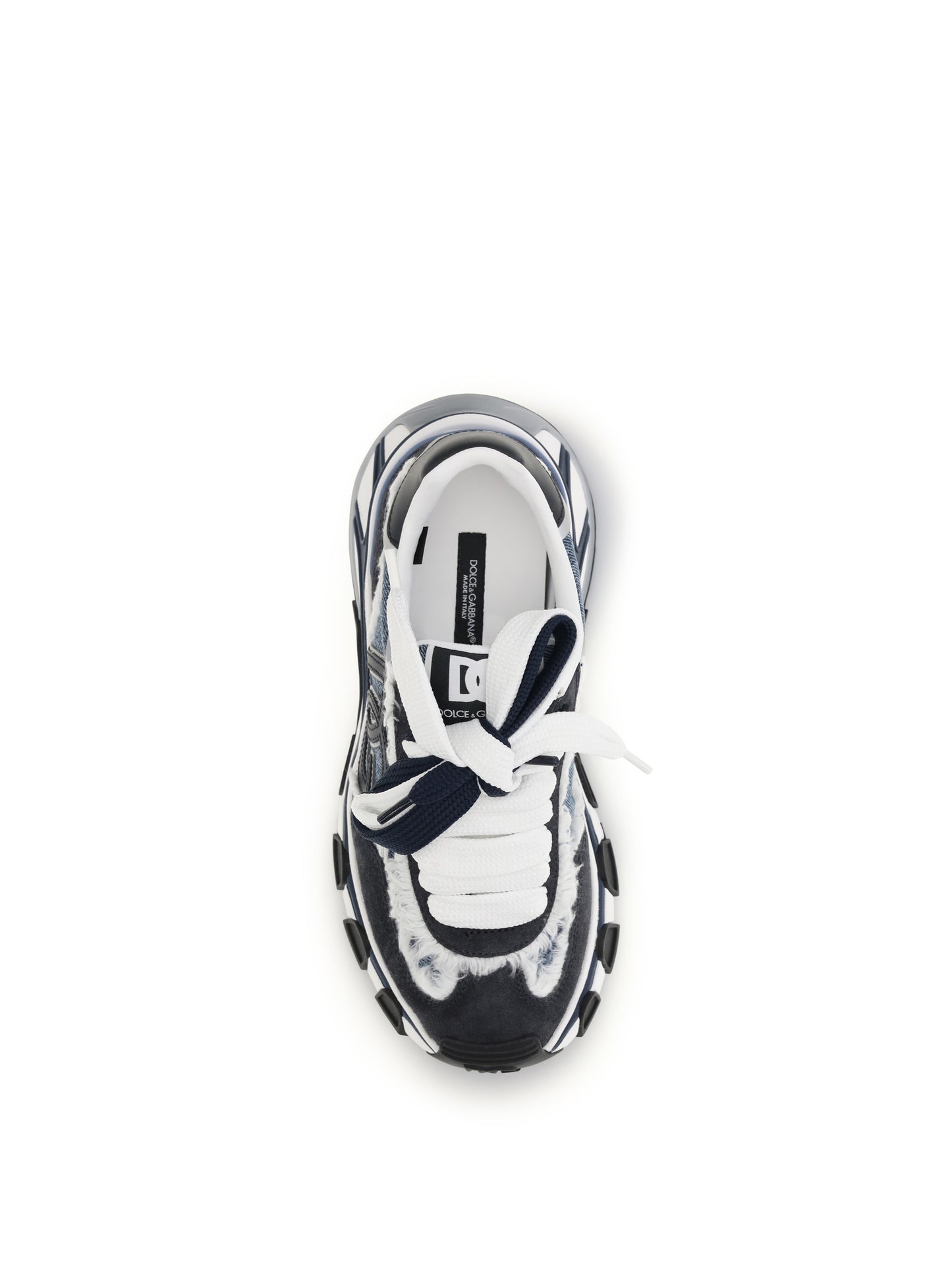 DOLCE & GABBANA Leather and denim Sneakers