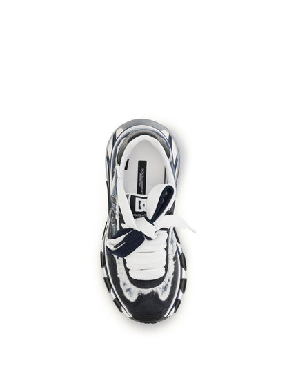 DOLCE & GABBANA Leather and denim Sneakers
