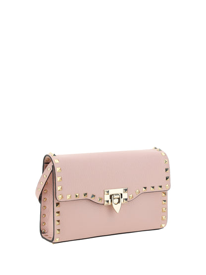 Valentino Garavani Rockstud mini Shoulder Bag in garnet calfskin - Rose Quartz