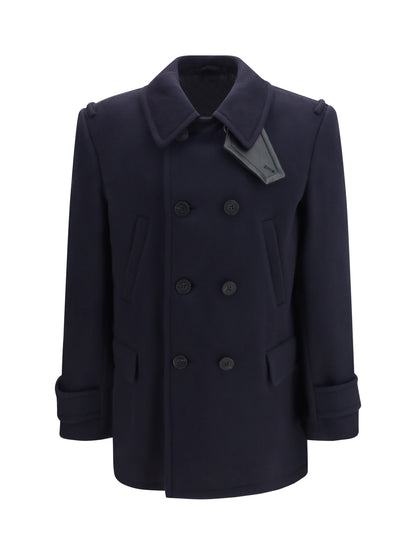 Burberry Wool cashmere Pea Coat - Navy