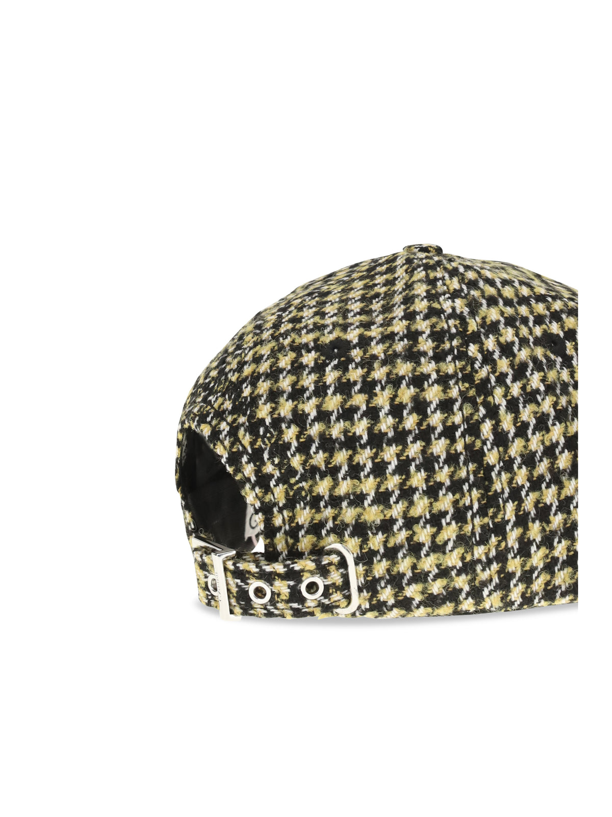 Ganni Woollen Check Cap - Blazing Yellow