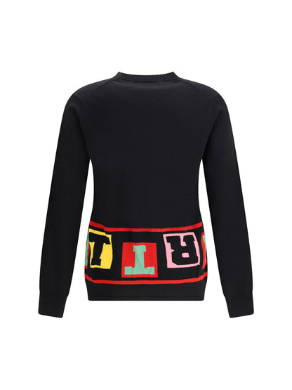 COMME DES GARÇONS SHIRT Crewneck Sweater with colorful lettering