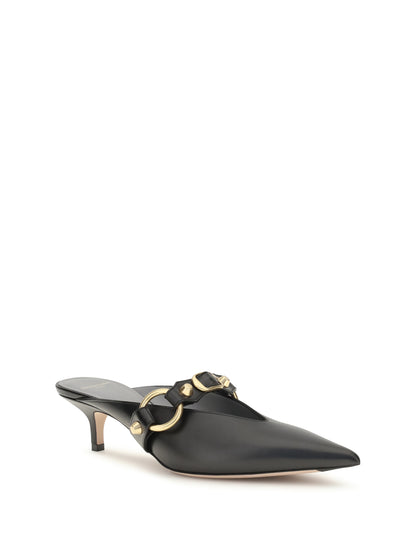 Balenciaga City Mules - Black/Gold