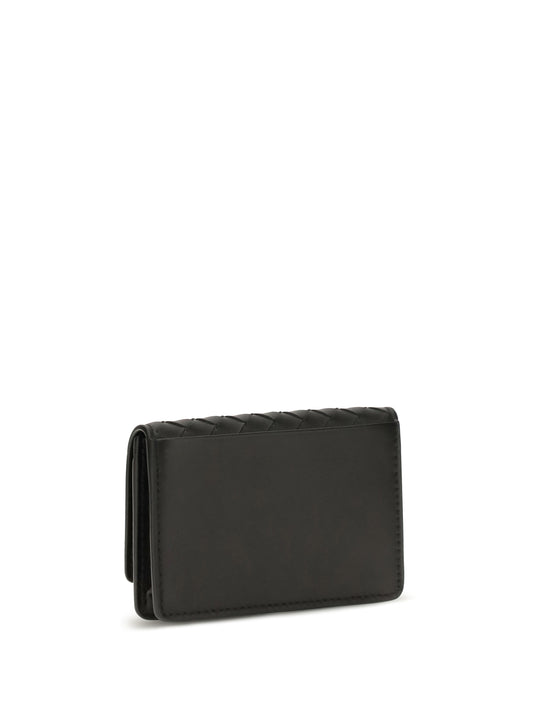 Bottega Veneta Intrecciato leather Wallet - Black-Brunito