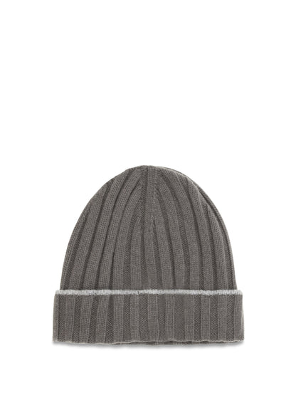 Brunello Cucinelli Beanie Hat - Army Washed+Ciottolo