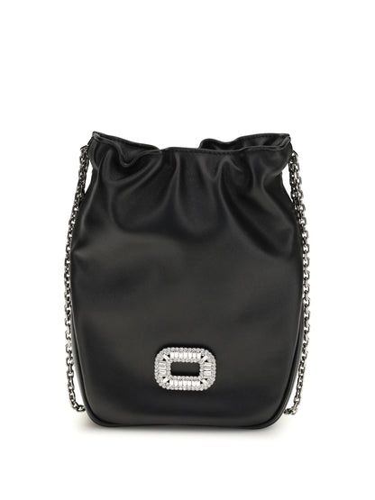 Roger Vivier Nano Pilgrim Bucket Bag - Black