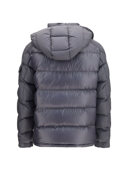 Moncler Maya short padded hooded Jacket - Dark Grey