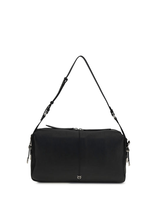 PINKO Large Keeper Shoulder Bag in new biker leather