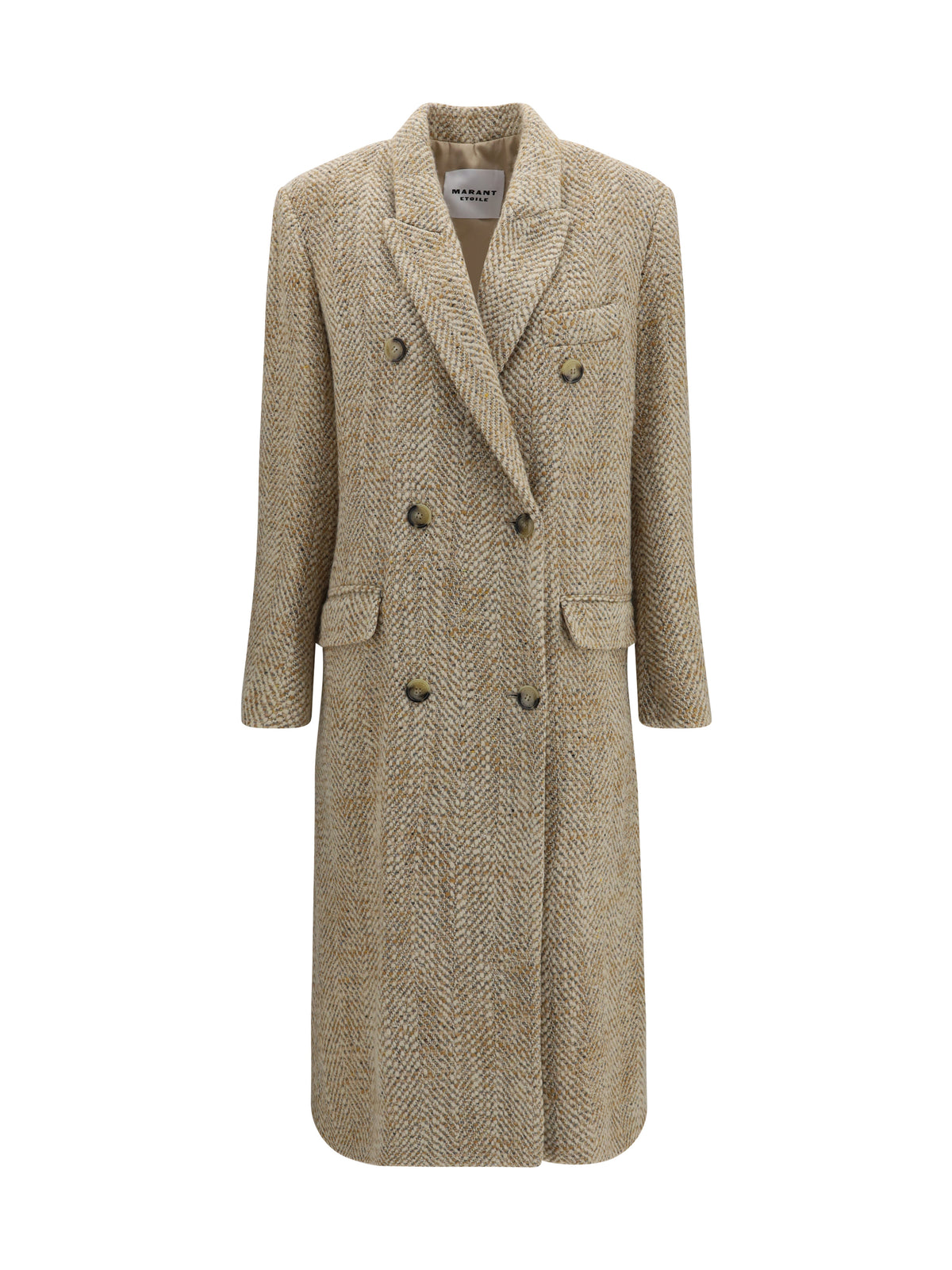 Marant Étoile Pilda Herringbone wool-blend Coat - Beige