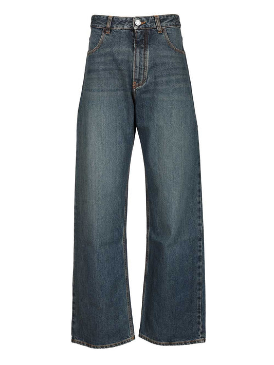 ALAÏA Low Waist Denim Pants