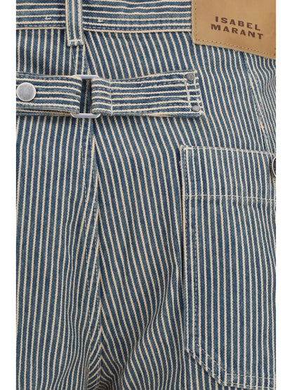 Marant Étoile Ermina Pants - Blue/White