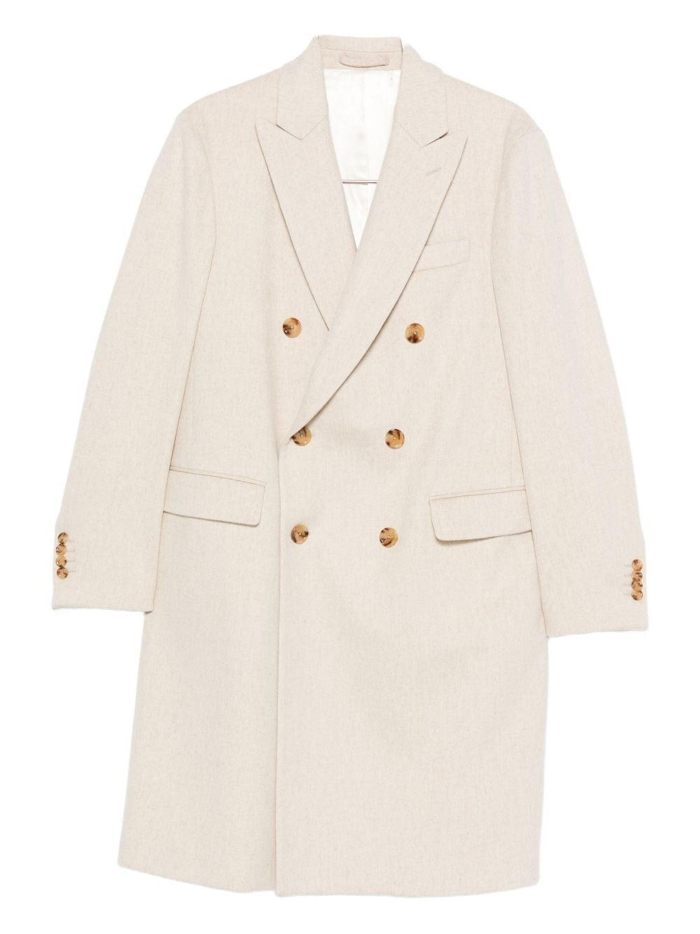 Lardini "Masterpiece" Double-Breasted Coat - Beige