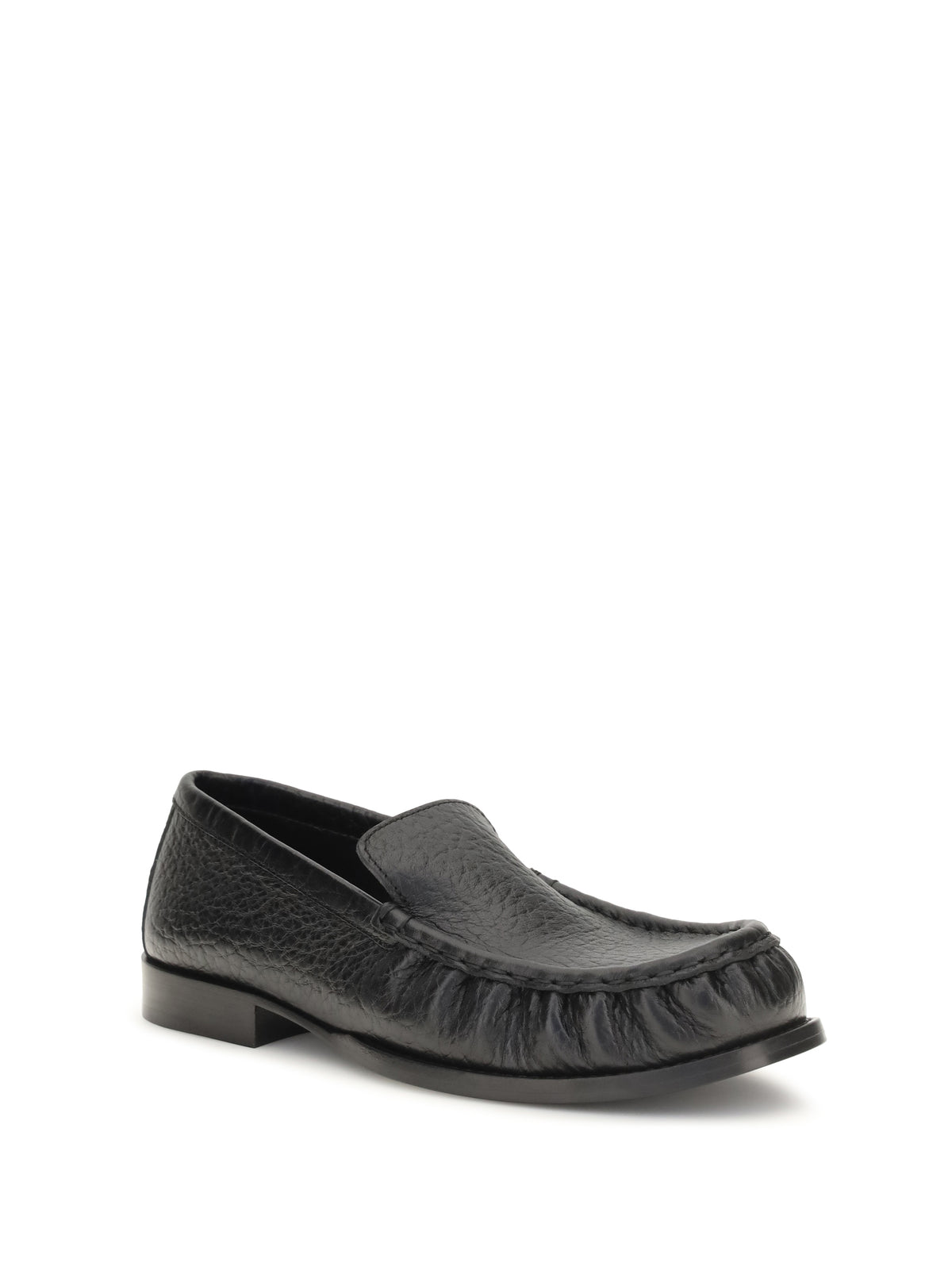 Dries Van Noten Grained leather Loafers - Black