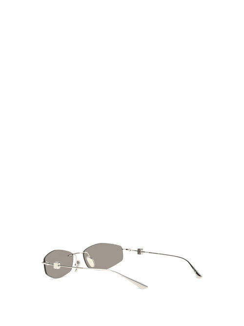 Balenciaga Geometric oval Sunglasses - Silver / Black