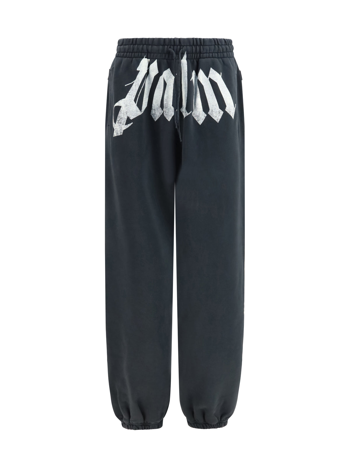 Palm Angels Sweatpants with drawstring and logo - Black-Off White