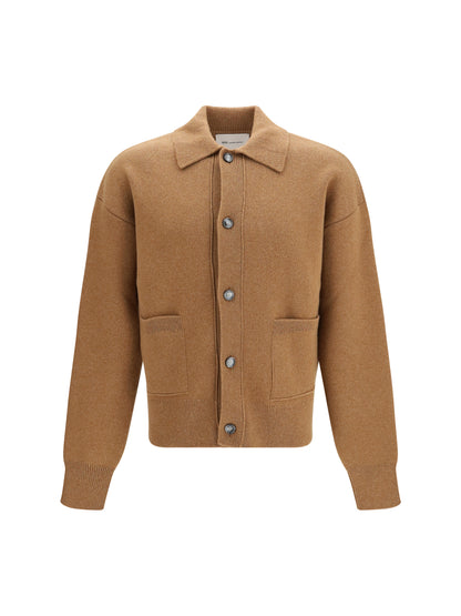 Ami Paris Wool shirt collar Cardigan - Camel