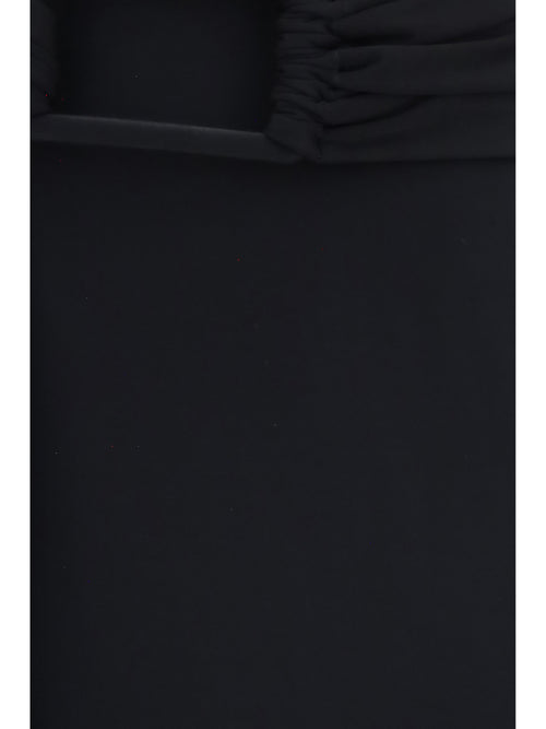 AlaïA Belted jersey Dress - Noir Alaia