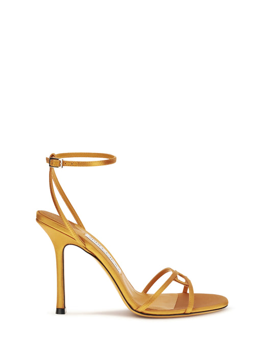 JIMMY CHOO Leo Sandals in satin