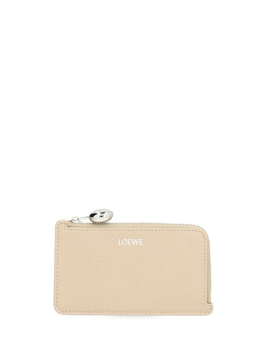 Loewe Pebble Square Card Holder - Beige
