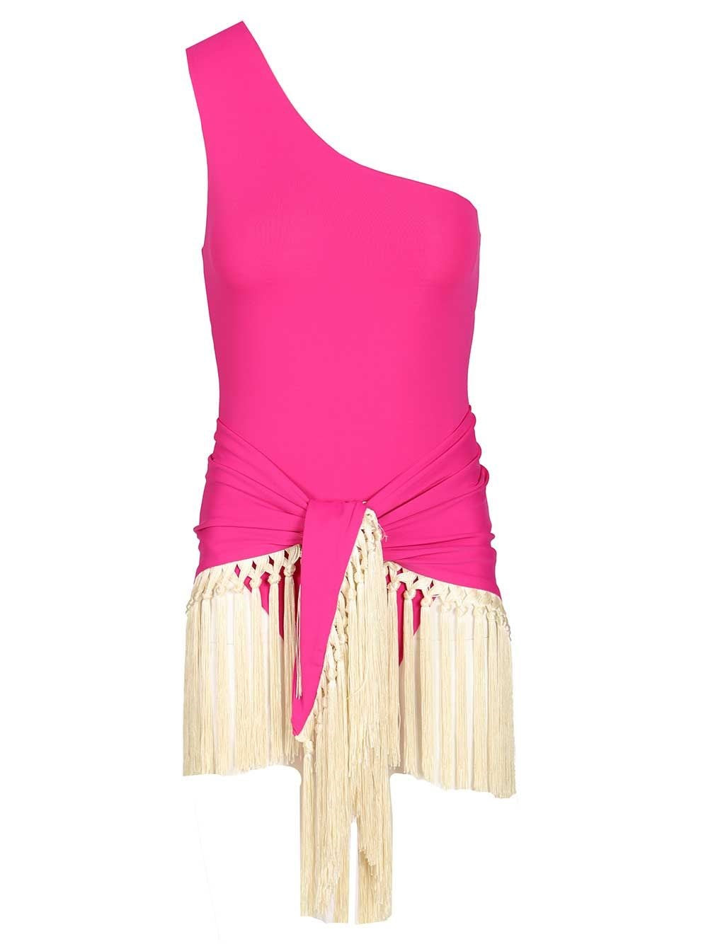 Taller Marmo Yacare One-Piece Swimsuit And Pareo Set - Viola