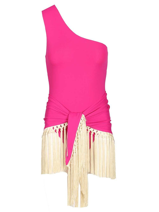 Taller Marmo Yacare One-Piece Swimsuit And Pareo Set - Viola