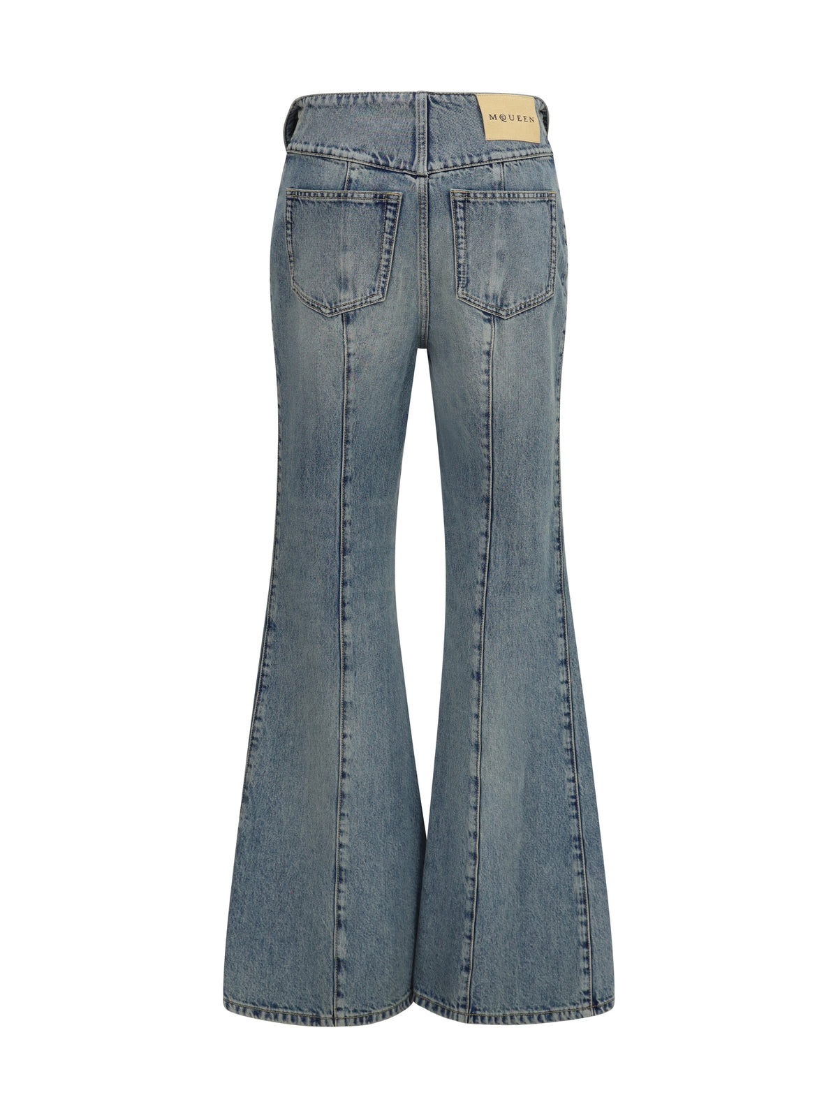 Alexander McQueen High-waisted flared cotton denim Jeans - Royal