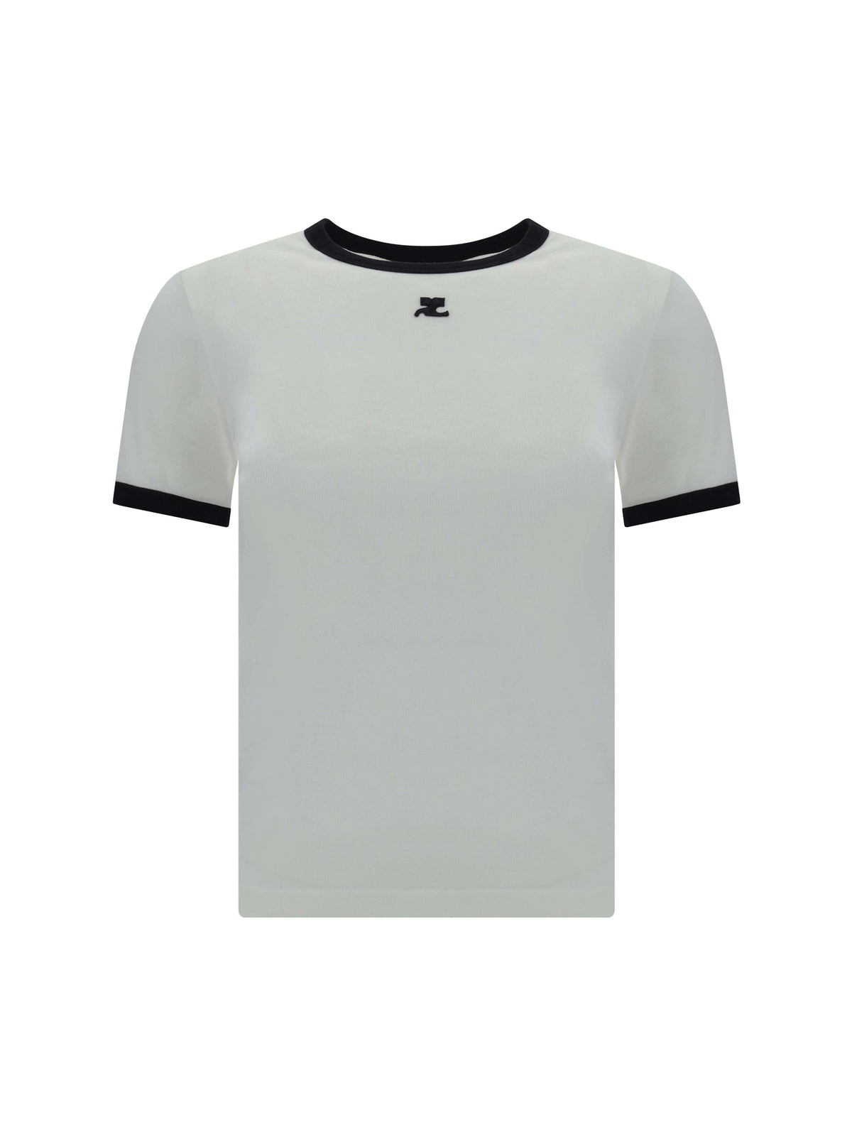 Courrèges Logo T-shirt - Heritage White/Black