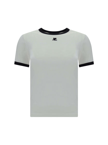 Courrèges Logo T-shirt - Heritage White/Black