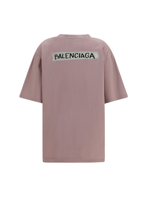 Balenciaga Logo-print T-shirt - Dusty Pink