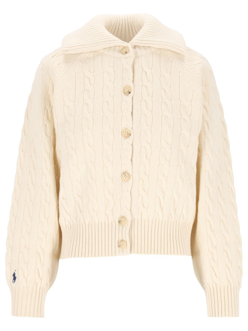 Polo Ralph Lauren Cable-Knit Wool And Cashmere Cardigan - Beige