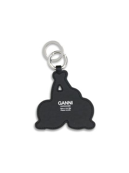 Ganni Cherry Keyring - Black