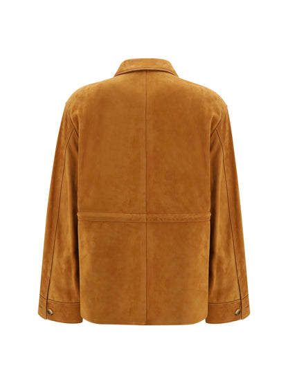 Loewe Suede goat leather workwear Jacket - Tan