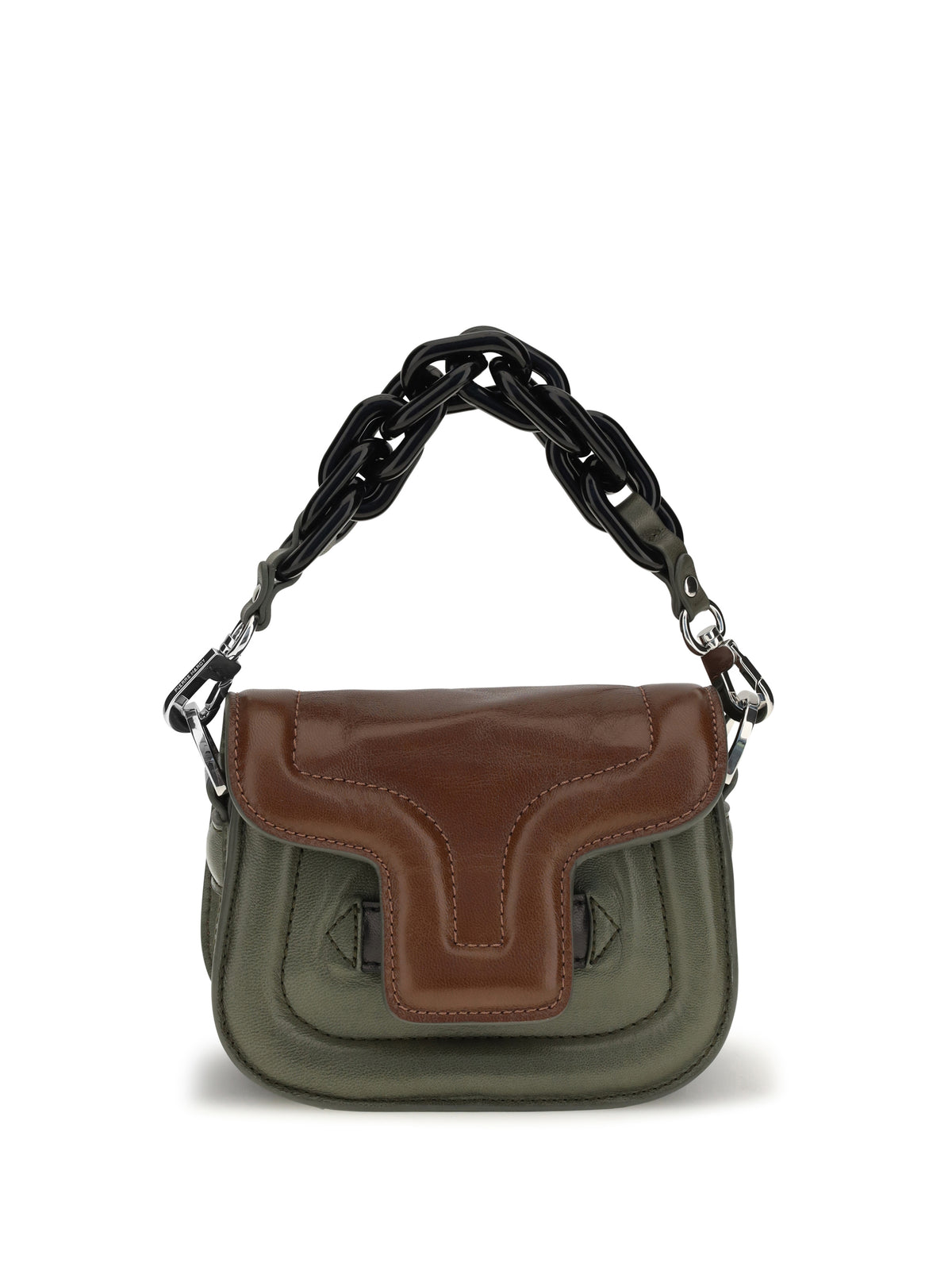 Pierre Hardy Alphaville Handbag - Khaki-Hazelnut-Black